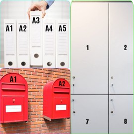 810 Piece 10 Sheet Letter Stickers - Self Adhesive Vinyl Waterproof Mailbox Numbers, Alphabet & Number Stickers for Mailbox, Window, Door, Sign, Address Number, Business (1 Inch) (Black)