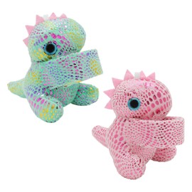 Onda Toy, Set of 2, Snapchin Band, Dinosaur Plush Bracelet, Educational Toy, Color Not Available 2 Piece