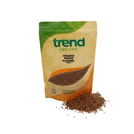 Trend Organic Brown Flaxseed, Rich Nutty Flavour, High in Protein & Fiber, and Omega-3s, Certified Organic, Vegan, GMO-Free, No Additives, No Preservatives, Raw Whole Seeds, 500g.