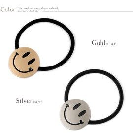 JewelVOX Hair Accessories, Nico-chan Motif Hair Rubber, Silver