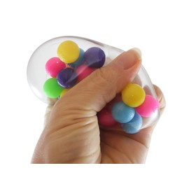 Set of 3 - 2.33" Molecule Ball - Fidget Ball - Unique Fun Stress Ball Filled with Squishy Balls Ultra Squishy and Relaxing Sensory Fidget Stress Toy