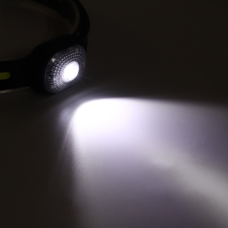 Silicone Headlamp Adjustable Light USB Charging COB Sensing Lamp for