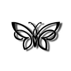 Generic Enchanting Celtic Butterfly Decal Sticker - Mystical Adornment for Your Everyday (Black), CB-453