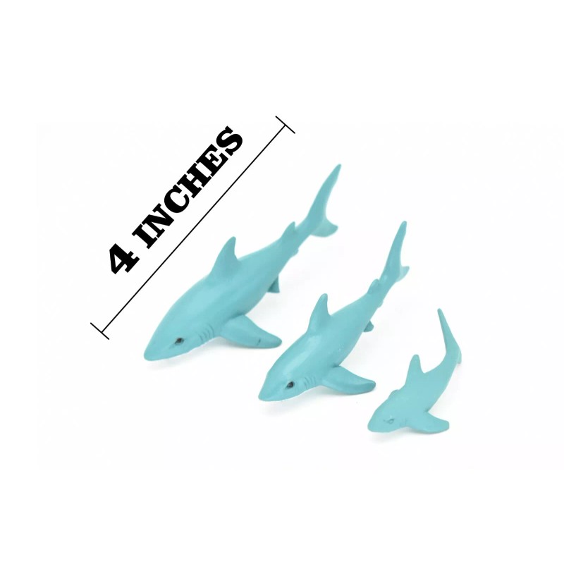 K&M Great white Shark Set of Three Realistic Toy Model