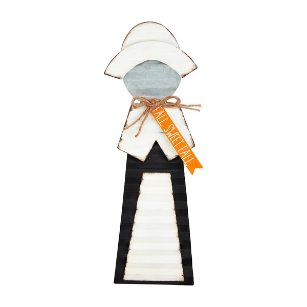 Mud Pie Pilgrim Easel Décor, 20" x 7 1/4, Fall