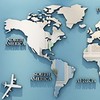 Acrylic Wall Stickers 3D World Map Wall Mirror Sticker for