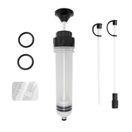 povtii 200cc Fluid Extractor, Automotive Fluid Extractor Pump, Manual Extraction and Filling Pump with Two Extraction Tubes, Universal Fluid Oil Change Evacuator Car Accessories