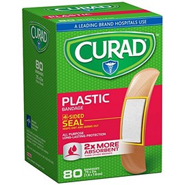 Curad Plastic Bandages .75 X 3 Inches 80 Each (Pack of 6)