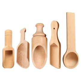 5 Pieces Small Wooden Spoon, Small Tea Spatula, Mini Wooden Spatula, Spice Spoon, Wooden Mass Spoon, Wooden Spoon Set, Small Wooden Spoon for Spices