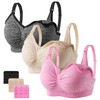 HBselect 3 Pack Women’s Nursing Bra Wireless Seamless Maternity Bra