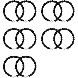 5 Pairs Military Army Elastic Boot Bands/Blousing Straps, Military Leg Straps Blousing Garters with Metal Hooks (Black, One size)