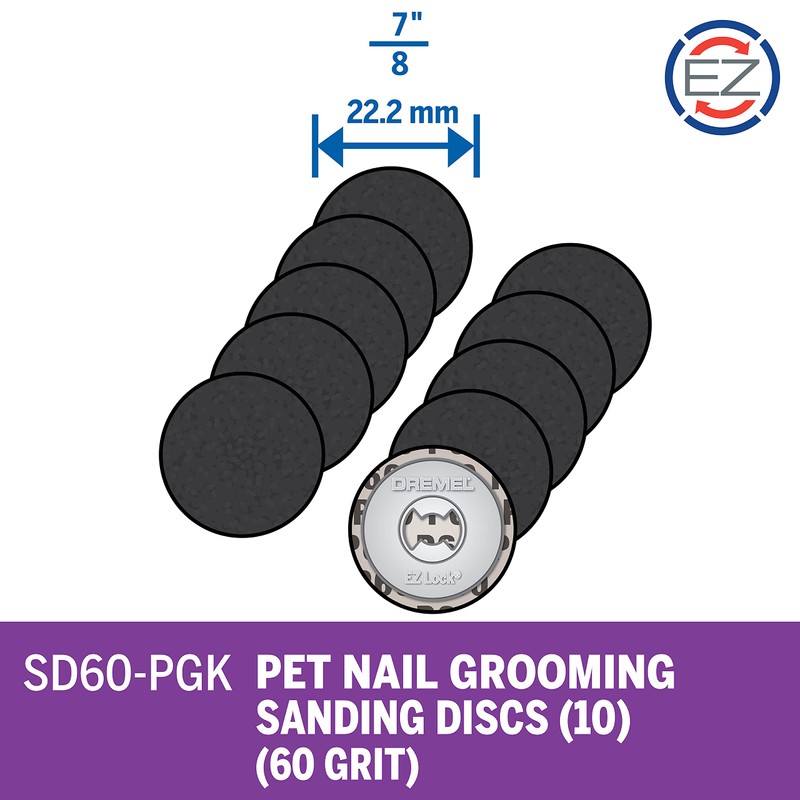 Dremel SD60-PGK EZ Lock Pet Nail Grooming Sanding Discs