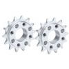 2Pcs Sprocket Gear Aluminum Anodic Oxidation Gears for Robots Machinery