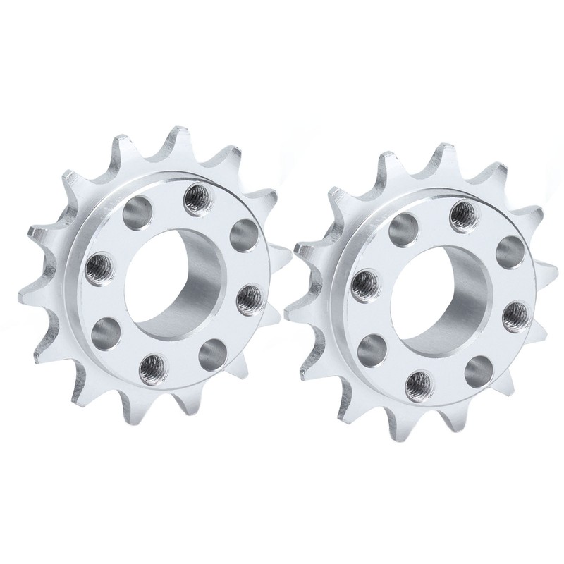 2Pcs Sprocket Gear Aluminum Anodic Oxidation Gears for Robots Machinery