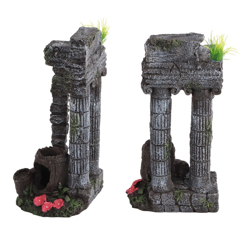 Aquarium Decoration Roman Columns Simulation Reusable Resin Fish Tank Landscape