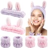 Set rosa RUGNADOO de 6 piezas: diademas y muñequeras de