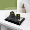 WAYUTO Black Obsidian Resin Owl with Acrylic Clear Display Case