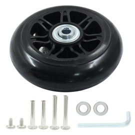 Zorveiio 2 Pack 90mm x 24mm Suitcase Replacement Wheels, Black