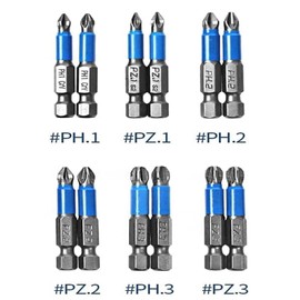 JEOPKO 12Pcs Magnetic Impact Screwdriver Driver Bits Set, Impact Driver Bits Magnetic Screwdriver Bits Pz2 Impact Driver Bits, Screw Bits for Cordless Drill,Screwdriver Bit Sets Screw Bits.