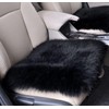 OKAYDA Natural Sheepskin Car Seat Cover Fluffy Square seat Cushion