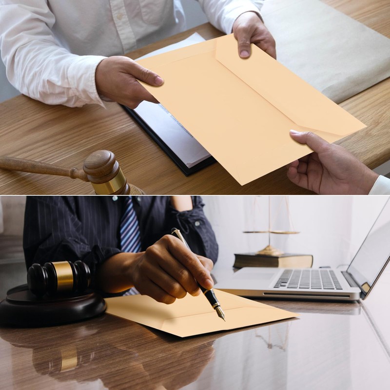 Engrowtic 100 Pack Legal Size File Envelope 10" x 15"
