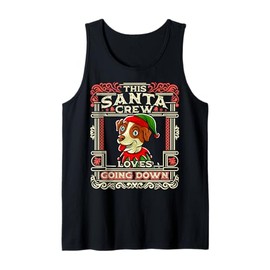 Jack Russell Terrier Santa Claus Crew Christmas Dog Elf Tank Top