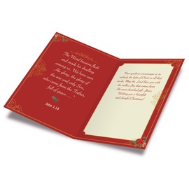 Prime Greetings Religious Pastor Priest Christmas Card, Made in America, Eco-Friendly, Thick Card Stock with Premium Envelope 5in x 7.75in, Packaged in Protective Mailer