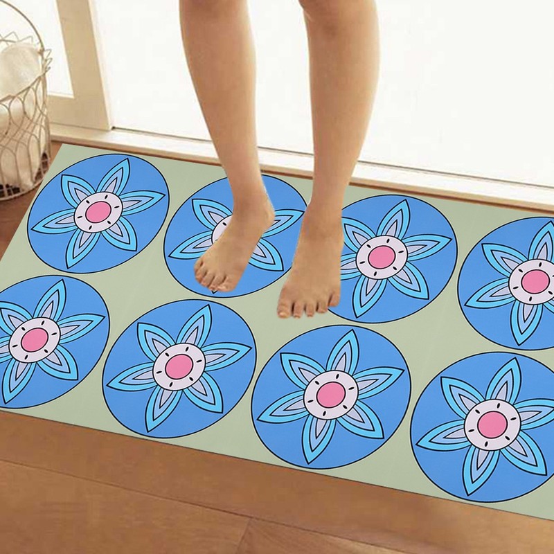 10Pcs 15x15cm Beautiful Kitchen Floor Sticker Non-Slip Removable Waterproof Wall