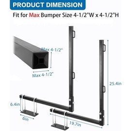 OUTPRIZE RV Tote Tank Carrier, RV Bumper Mount Tote Tank Holder with 2 Extra Premium Ratchet Straps, Fit Max 4.5" Bumper