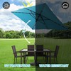 Sun-Ray Rectangular Patio Umbrella 6.6ft by 10ft with 22 Solar