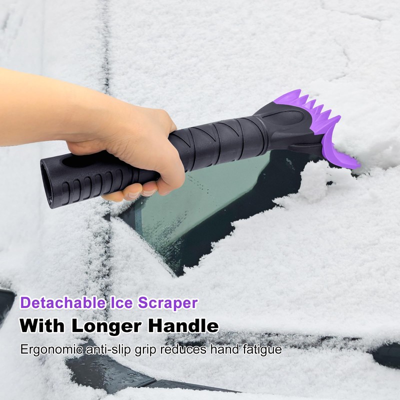 HEEYA 48 Inch Long Snow Brush for SUV, Extendable Ice
