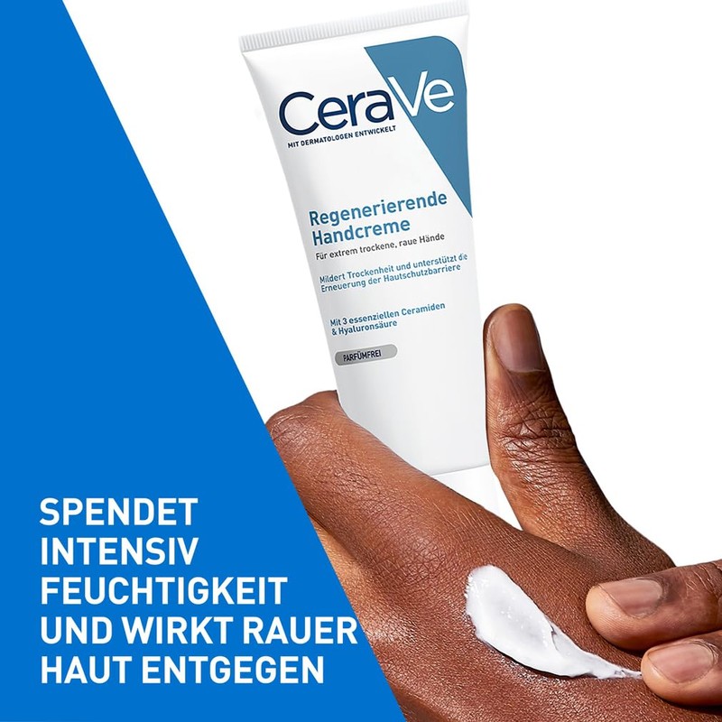 CeraVe Regenerating Hand Cream, Gentle Cream for Sensitive Skin, No
