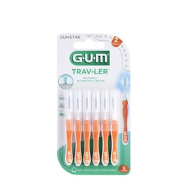선스타검 GUM 검 치과 향균 트래블러 치간칫솔(6p) 1개입 GUM Dental Antibacterial Traveler Interdental Brush (6p) Single Pack