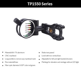 SHARROW 5 Pin Bow Visor Compound Bow Sight Bow Visor Hunting Visor Accessories