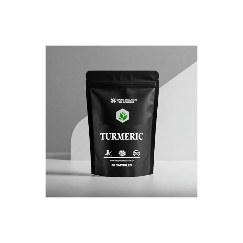 Turmeric with Black Pepper – 60 Vegan Capsules – 600mg