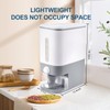 Rubtlamp 22.5-25 Lbs Gray Rice Dispenser, Rice Container with Lid,
