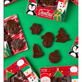 Fruidles Christmas Santas Mini Milk Chocolates Snack, Holiday Treats, Kosher Certified Dairy, 1.41 Oz (Single-Pack)