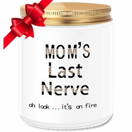 Lavender Scented Mom's Last Nerve Candle Gift for Mothers Day- Birthday Mother's Day Christmas Gifts for Mom from Daughters, Son - Funny Birthday Candles Gifts for Women Unique Mom Presents