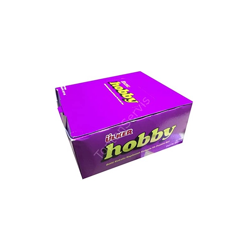 ULKER HOBBY CHOCOLATE HAZELNUT BAR 25 GR (48 PCS)