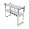 DYNAMI 2-Tier Stainless Steel Shelving, Adjustable Height Stainless Steel Storage