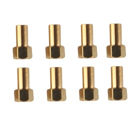 RiToEasysports 8Pcs 1/24 RC Hex Nut Brass RC Wheel Lock Nut Replacement Accessories for SCX24 (8mm)