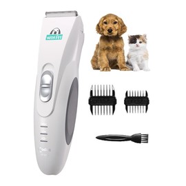 CP-6800 Professional Dog Clippers, Corded/Cordless Pet Clipper with Ceramic Blades, 2-Gear Low Noise Cat Grooming Shaver with 0.5mm & 0.75mm Comb