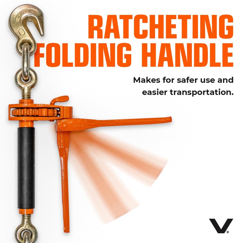 VULCAN Folding Handle Load Binder (Two Pack) with 2 Grab