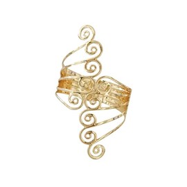 Caiyao Wings Boho Upper Arm Bracelet Cuff Bangle Gold Silver Angel Wings Open Upper Arm Bangle Bracelet Adjustable Armband Jewelry for Women-Gold C