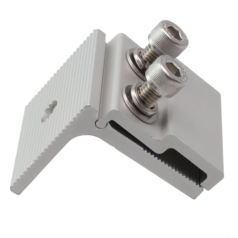 1/4 Pieces Solar Panel Clamps Aluminum Solar Panel Mounting Brackets