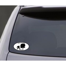 WickedGoodz Oval Hide and Seek Champ Bigfoot Vinyl Decal - Sasquatch Bumper Sticker - Perfect Big Foot Sasquatch Funny Gift