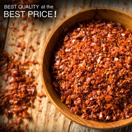 The Spice Lab Aleppo Pepper Chili Flakes Gourmet Crushed Red Pepper Flakes (French Jar) OU Kosher Gluten-Free Non-GMO All Natural - Turkish Spice Blend Used in Harissa Spice or Zaatar Spice