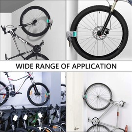 WANGCL 2PCS Mountain Bike Parking Buckle Bike Wall Mounts Suitable For Mountain Bikes Tires Width Of 1.75-2.4 Inch - Green