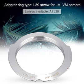 Topiky 50-75mm Camera Lens Mount Adapter Ring, L(M) 39 Adapter Ring for Camera Lens Mount for M39 LSM LTM Lens for VM ZM for LM-EA7 for LM, ZM VM,