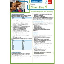 Klett Green Line 1 Bayern Klasse 5 - Auf einen Blick: Grammatik passend zum Schulbuch (Green Line. Ausgabe für Bayern ab 2017)
